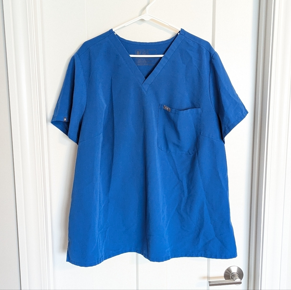 FIGS Casma Scrub Top - Royal Blue sz 4XL